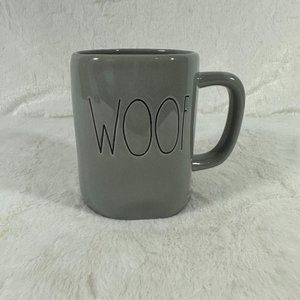 Rae Dunn Artisan Collection by Magenta WOOF Gray Black Coffee Tea Mug